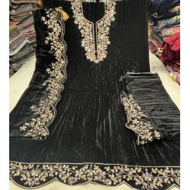 AADYA CRUSH MIRROR VELVETE VIRAL DESIGN (Winter Collection)