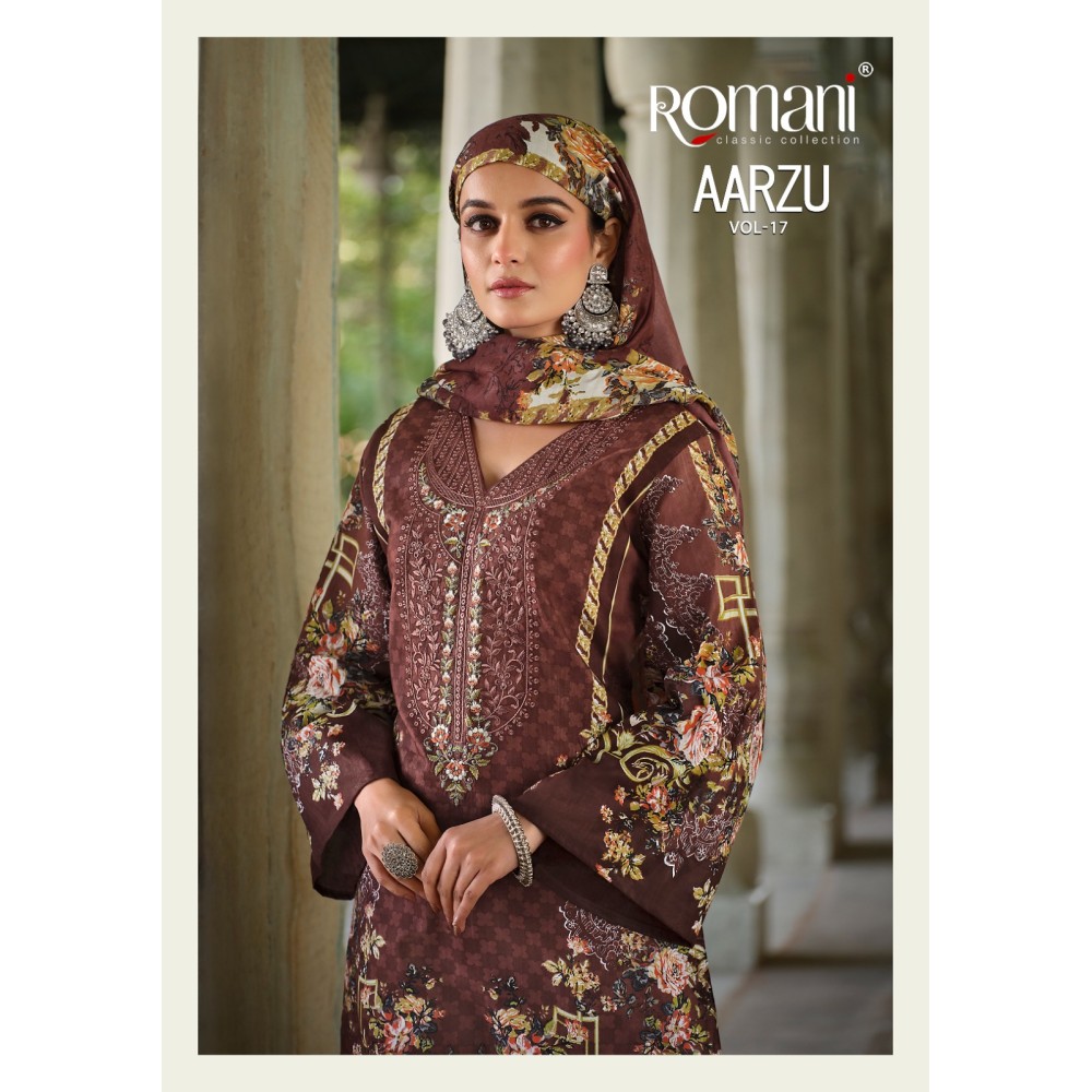 AARZU VOL 17 ROMANI (Cotton Dupatta)