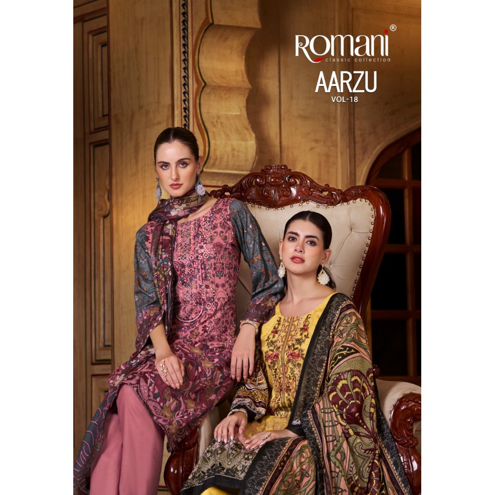AARZU VOL 18 ROMANI (Cotton Dupatta)
