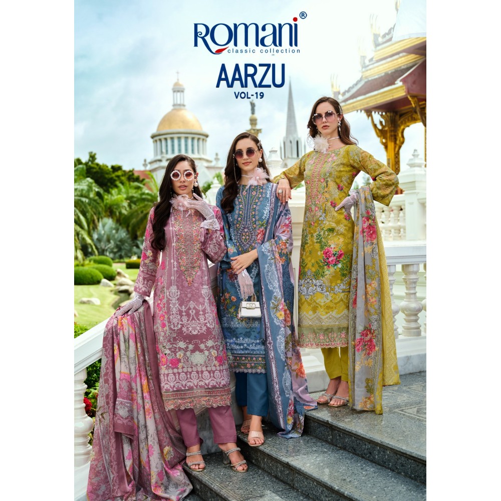 AARZU VOL 19 ROMANI (Cotton Dupatta)