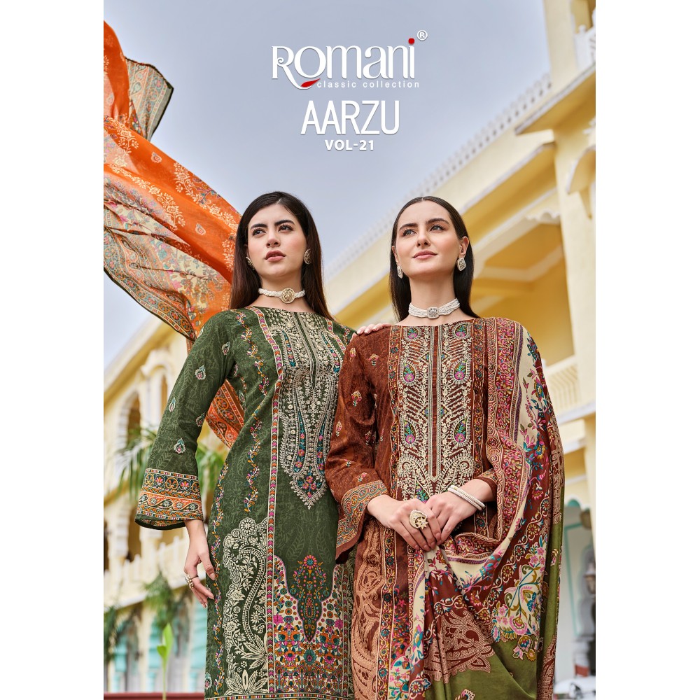 AARZU VOL 21 ROMANI (Cotton Dupatta)