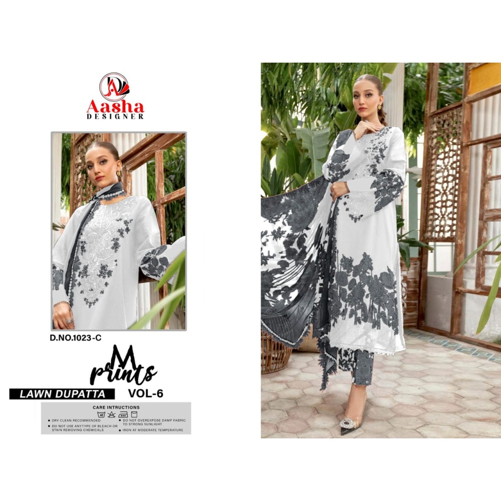 AASHA DESIGNER 1023 AB (Cotton Dupatta)