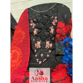 AASHA DESIGNER 1023 AB (Chiffon Dupatta)