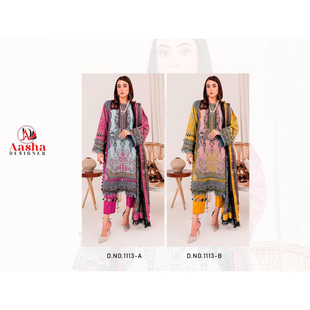 AASHA DESIGNER 1113 (Cotton Dupatta)