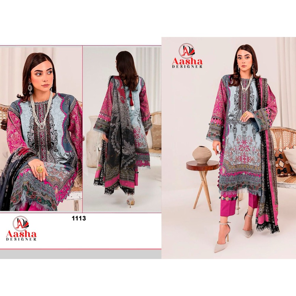 AASHA DESIGNER 1113 (Cotton Dupatta)