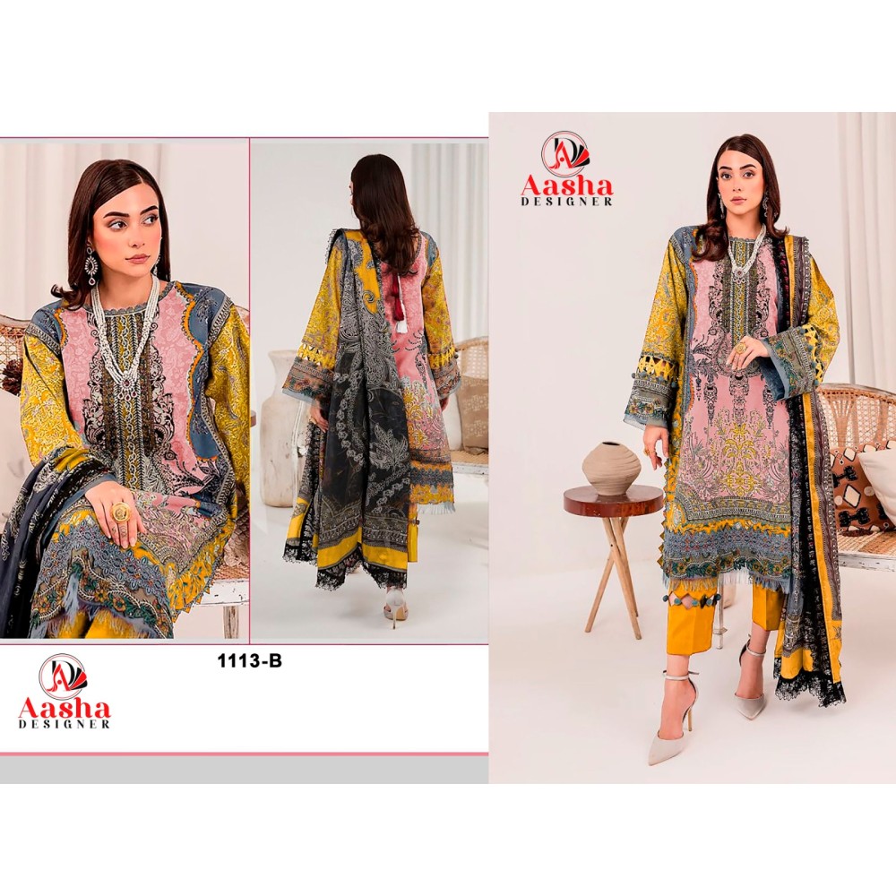 AASHA DESIGNER 1113 (Cotton Dupatta)