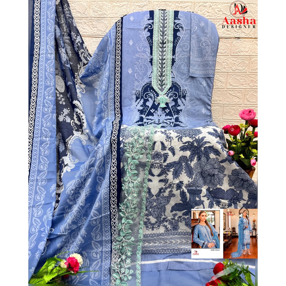 AASHA DESIGNER 1143 (Chiffon Dupatta)