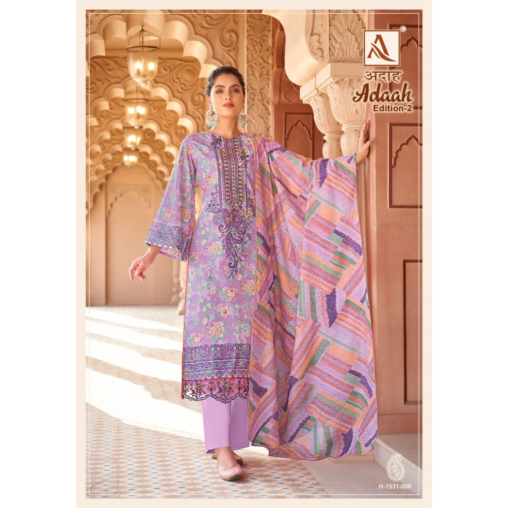 ADAAH 2 ALOK SUITS (Cotton Dupatta)