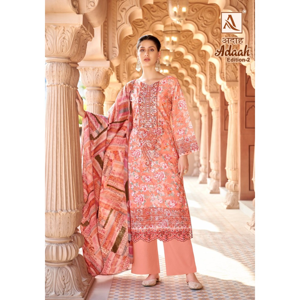 ADAAH 2 ALOK SUITS (Cotton Dupatta)