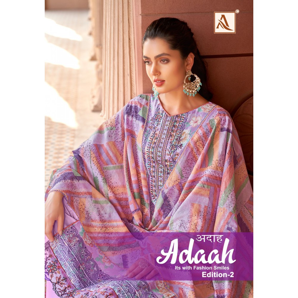 ADAAH 2 ALOK SUITS (Cotton Dupatta)