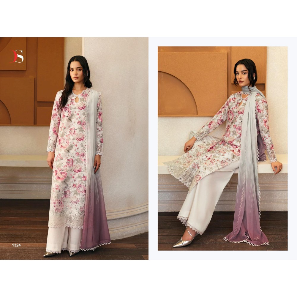 AFROZEH CHIKANKARI 25 BY DEEPSY (Chiffon Dupatta)