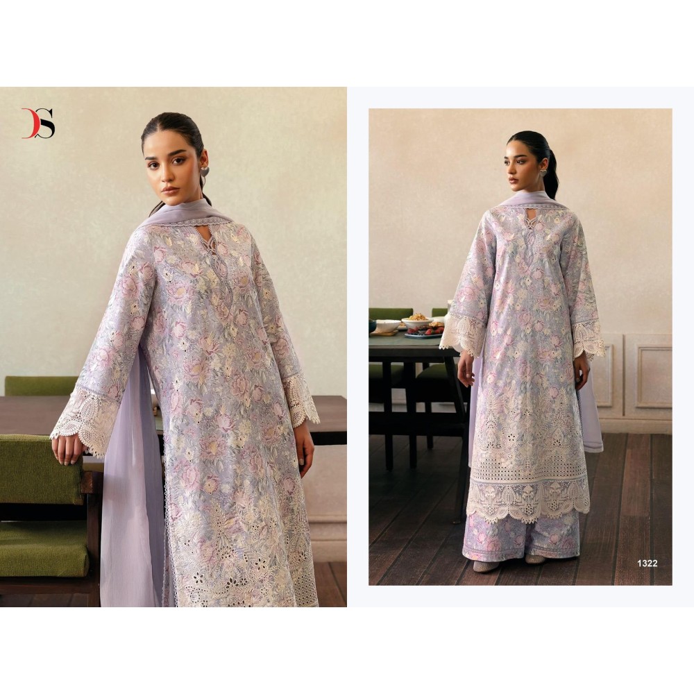 AFROZEH CHIKANKARI 25 BY DEEPSY (Chiffon Dupatta)