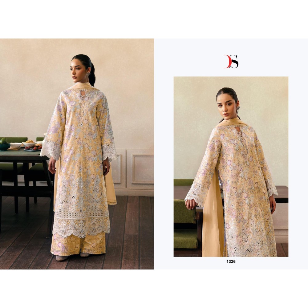 AFROZEH CHIKANKARI 25 BY DEEPSY (Chiffon Dupatta)