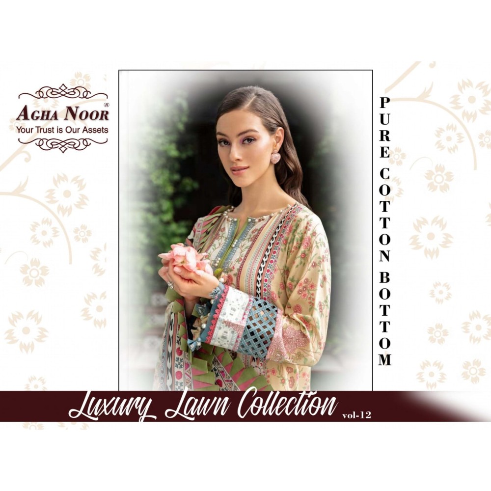 AGHA NOOR VOL 12 (Cotton Dupatta)