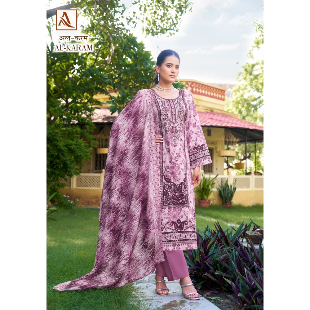 AL-KARAM ALOK SUITS (Cotton Dupatta)