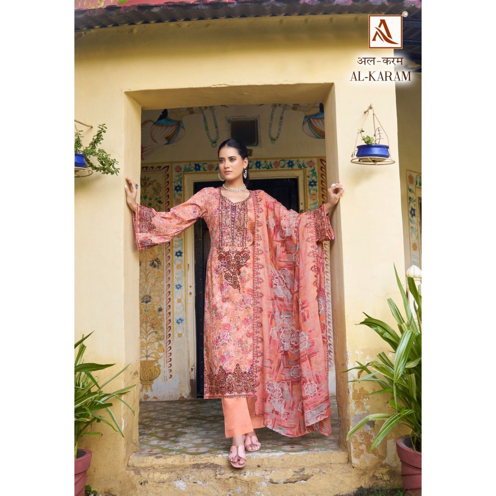 AL-KARAM ALOK SUITS (Cotton Dupatta)