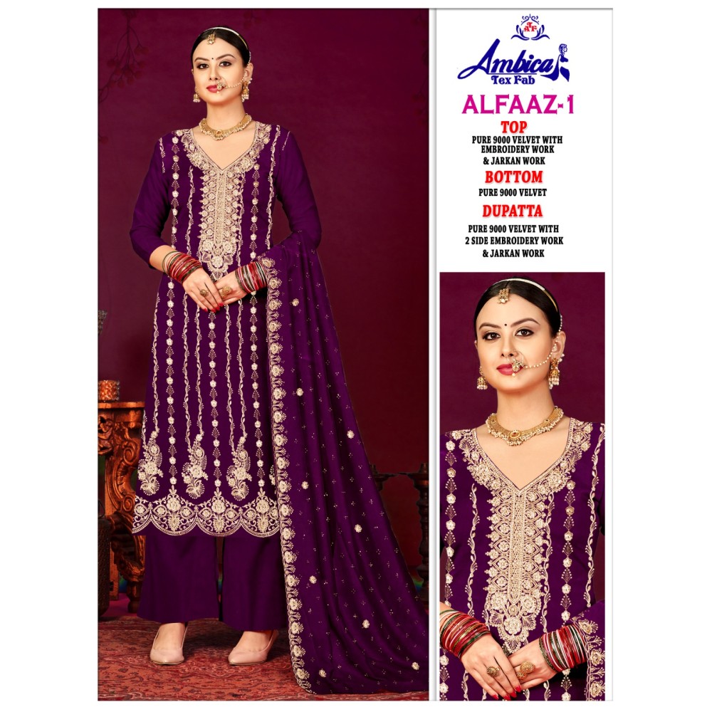 ALFAAZ 1 VELVET AMBICA TEX  (Winter Collection)