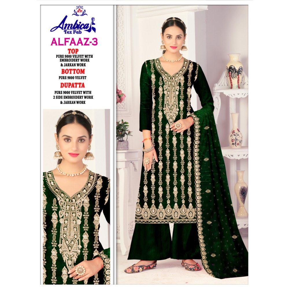 ALFAAZ 3 VELVET AMBICA TEX  (Winter Collection)