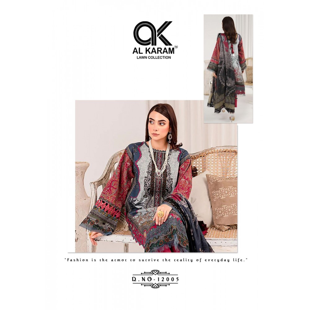 AL KARAM VOL 12 KESARIYA  (Cotton Dupatta)