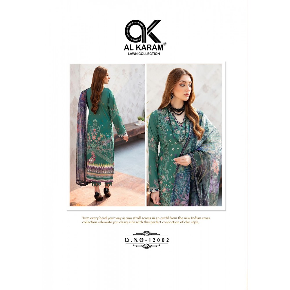 AL KARAM VOL 12 KESARIYA  (Cotton Dupatta)