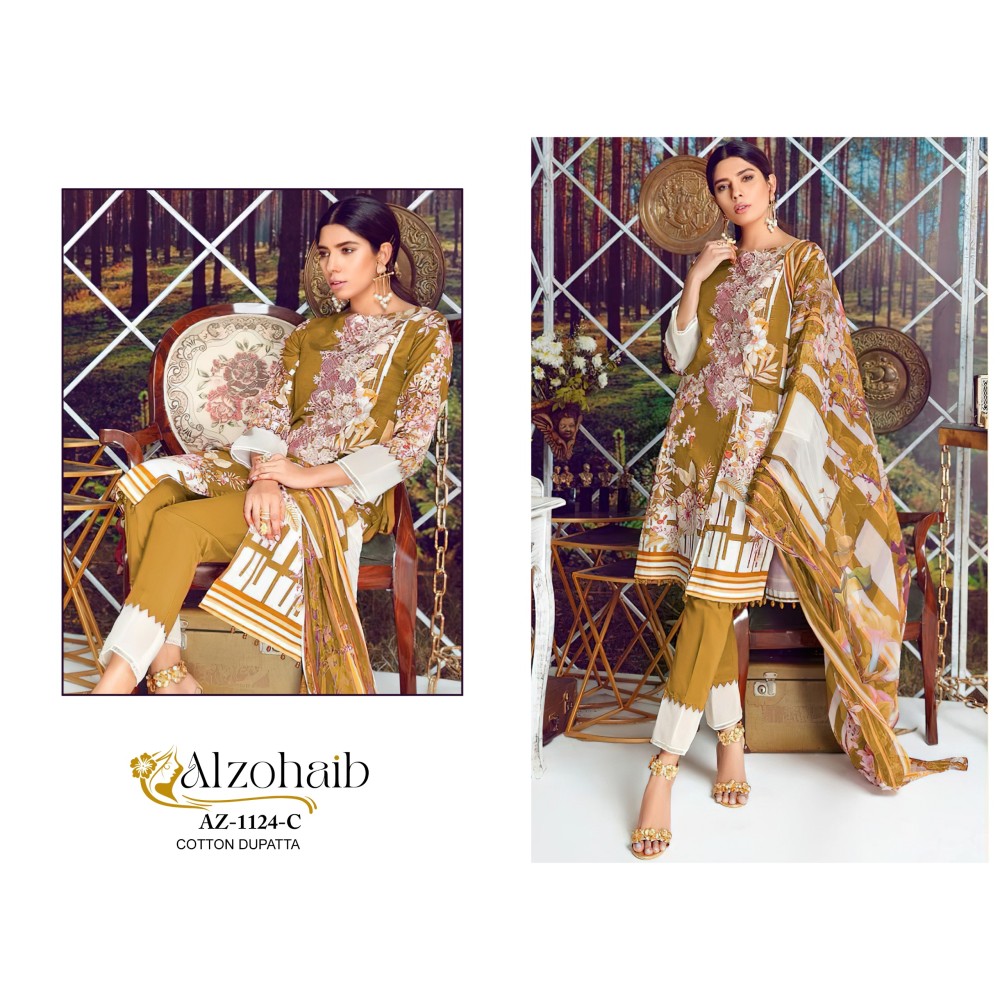 ALZOHAIB 1124 ABC  (Cotton Dupatta)