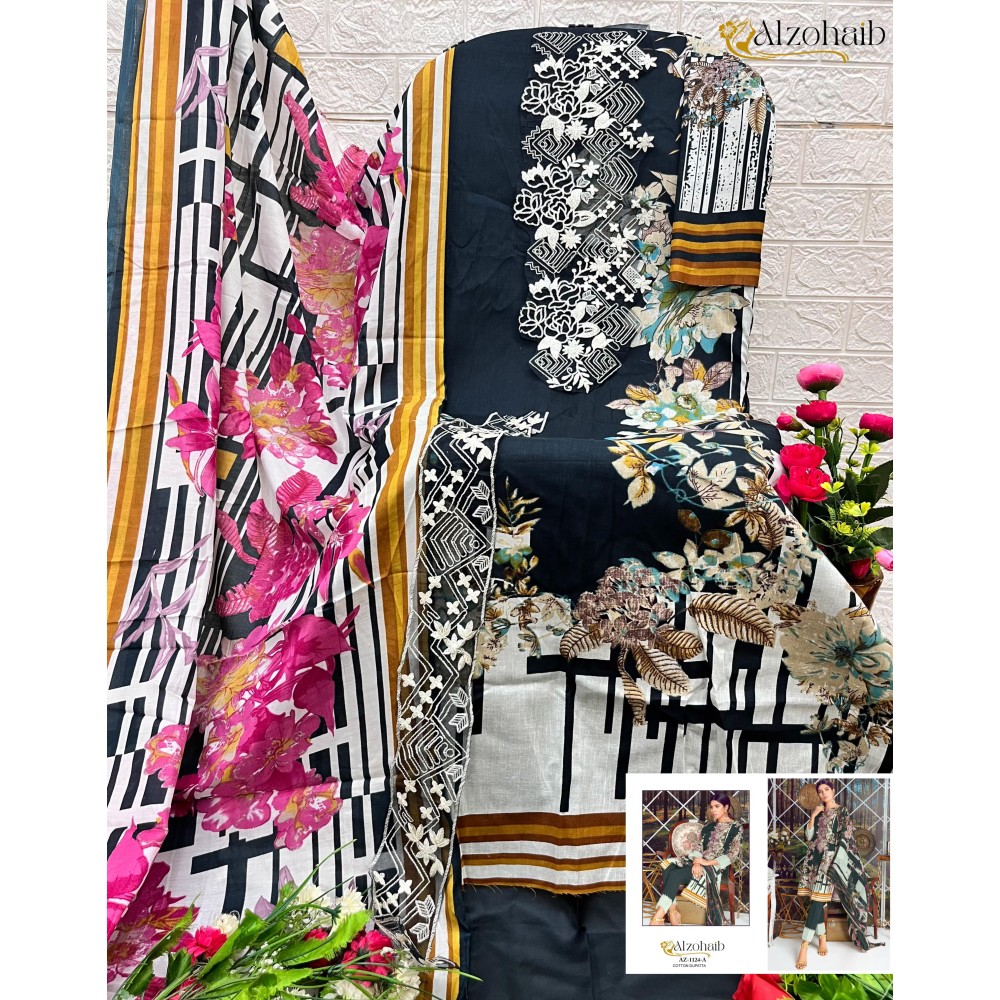 ALZOHAIB 1124 ABC  (Cotton Dupatta)