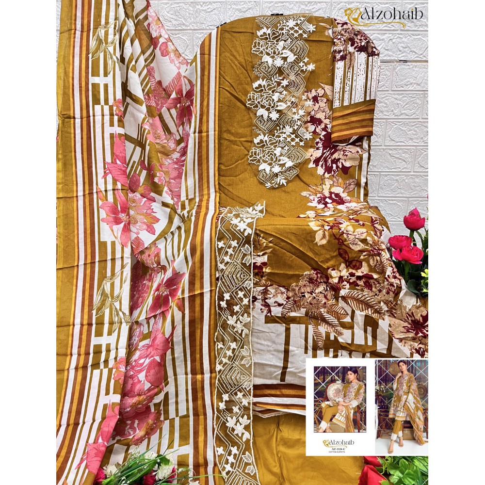 ALZOHAIB 1124 ABC  (Cotton Dupatta)
