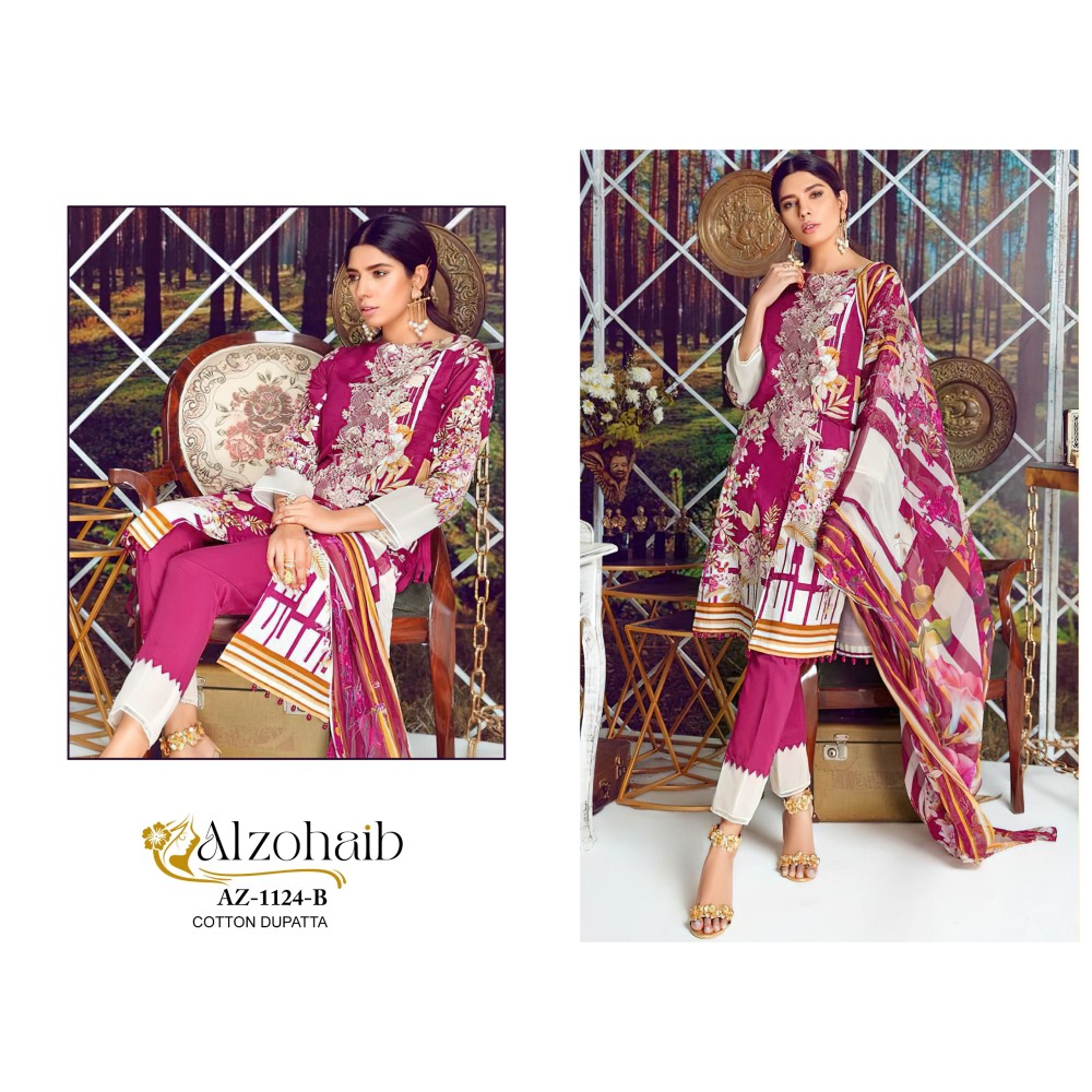 ALZOHAIB 1124 ABC  (Cotton Dupatta)