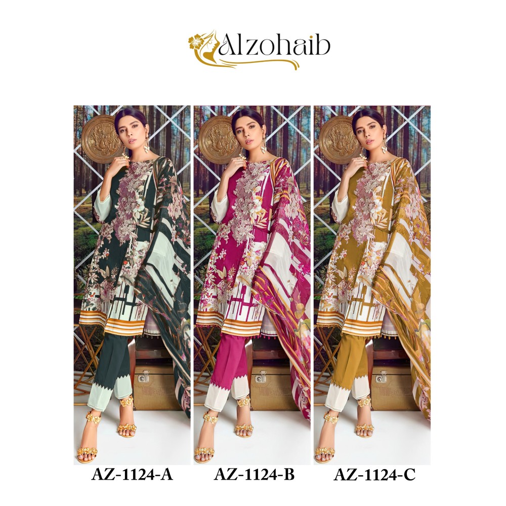 ALZOHAIB 1124 ABC  (Cotton Dupatta)