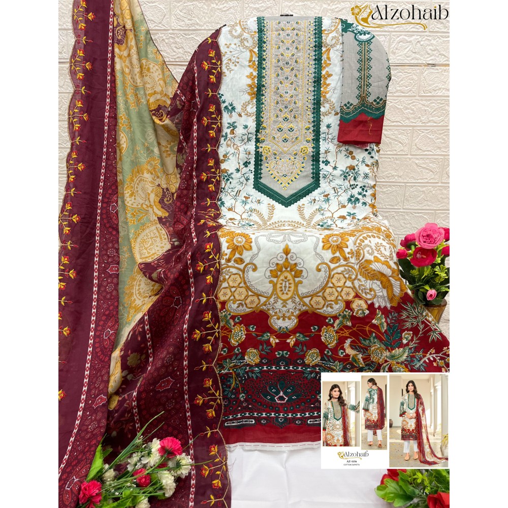 ALZOHAIB 1155-56-57  (Cotton Dupatta)