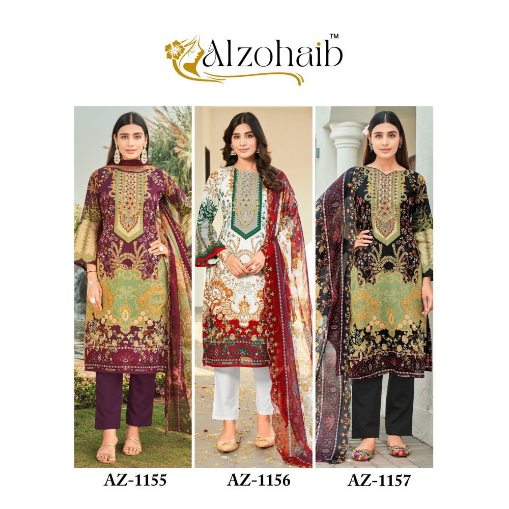 ALZOHAIB 1155-56-57  (Cotton Dupatta)