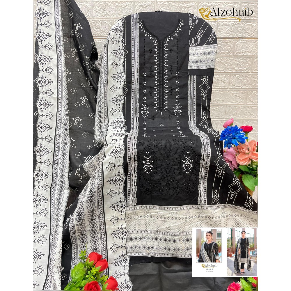 ALZOHAIB 1181 AB  (Cotton Dupatta)