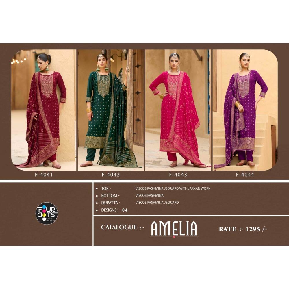 AMELIA PASHMINA FOURDOTS (winter Collection)