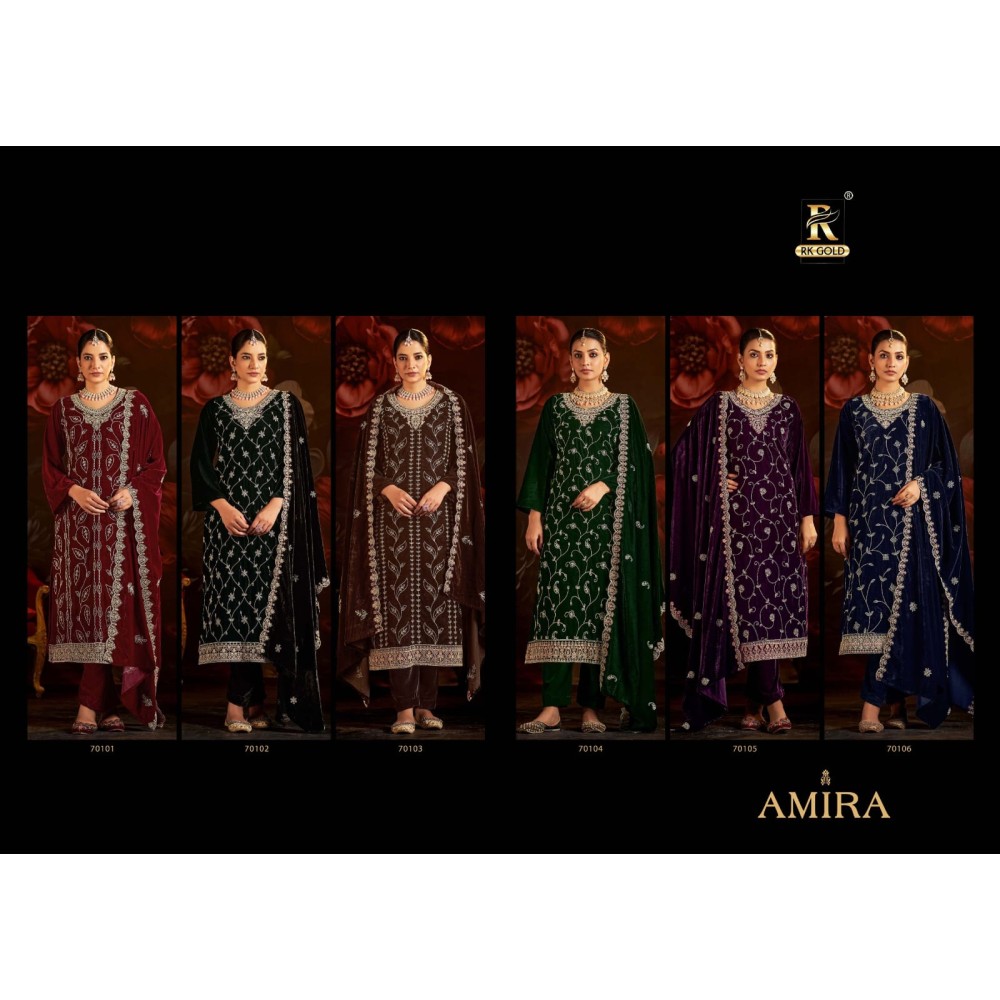 AMIRA VALVET 2024 RK GOLD (Winter Collection)