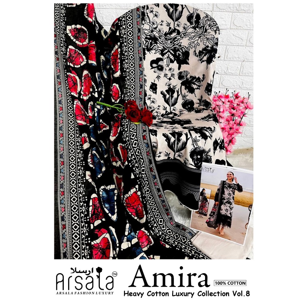 ARSALA LUXURY AMIRA HEAVY COTTON LUXURY COLLECTION VOL 8 (Cotton Dupatta)