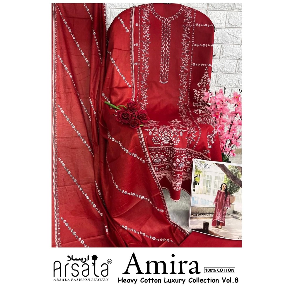 ARSALA LUXURY AMIRA HEAVY COTTON LUXURY COLLECTION VOL 8 (Cotton Dupatta)