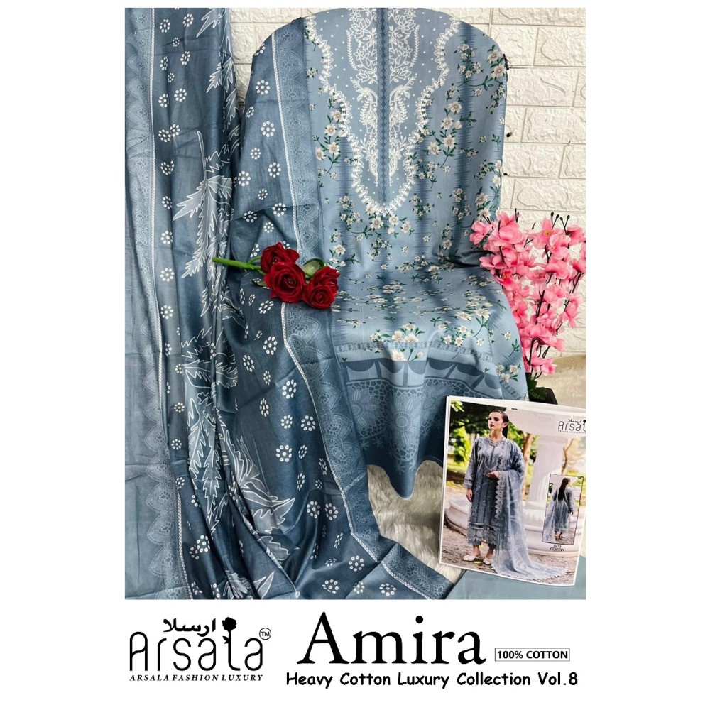 ARSALA LUXURY AMIRA HEAVY COTTON LUXURY COLLECTION VOL 8 (Cotton Dupatta)