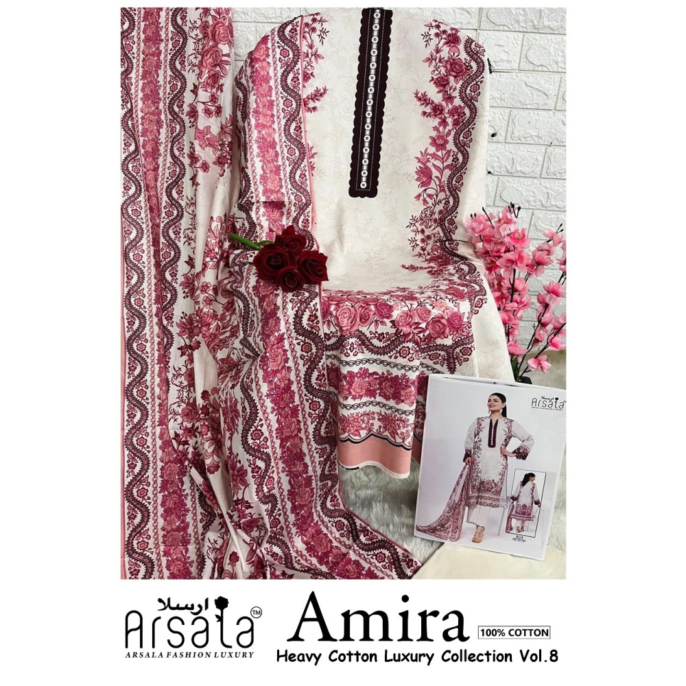 ARSALA LUXURY AMIRA HEAVY COTTON LUXURY COLLECTION VOL 8 (Cotton Dupatta)