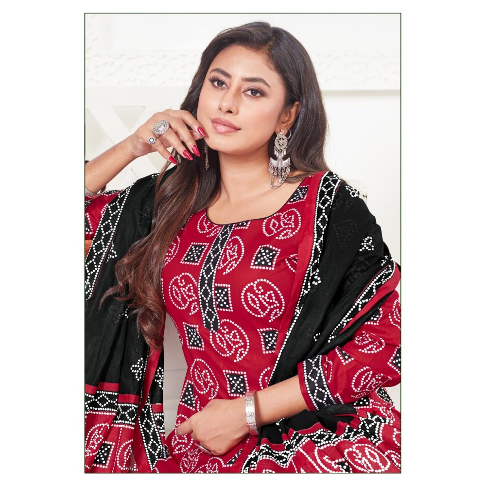 BANDHANI SPECIAL 23 MAYUR (Cotton Dupatta)
