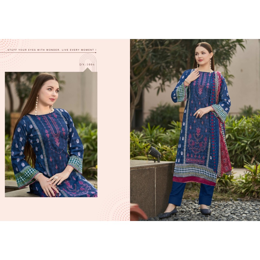 BEEN SAEED VOL 1 AMBICA TEX (Cotton dupatta)