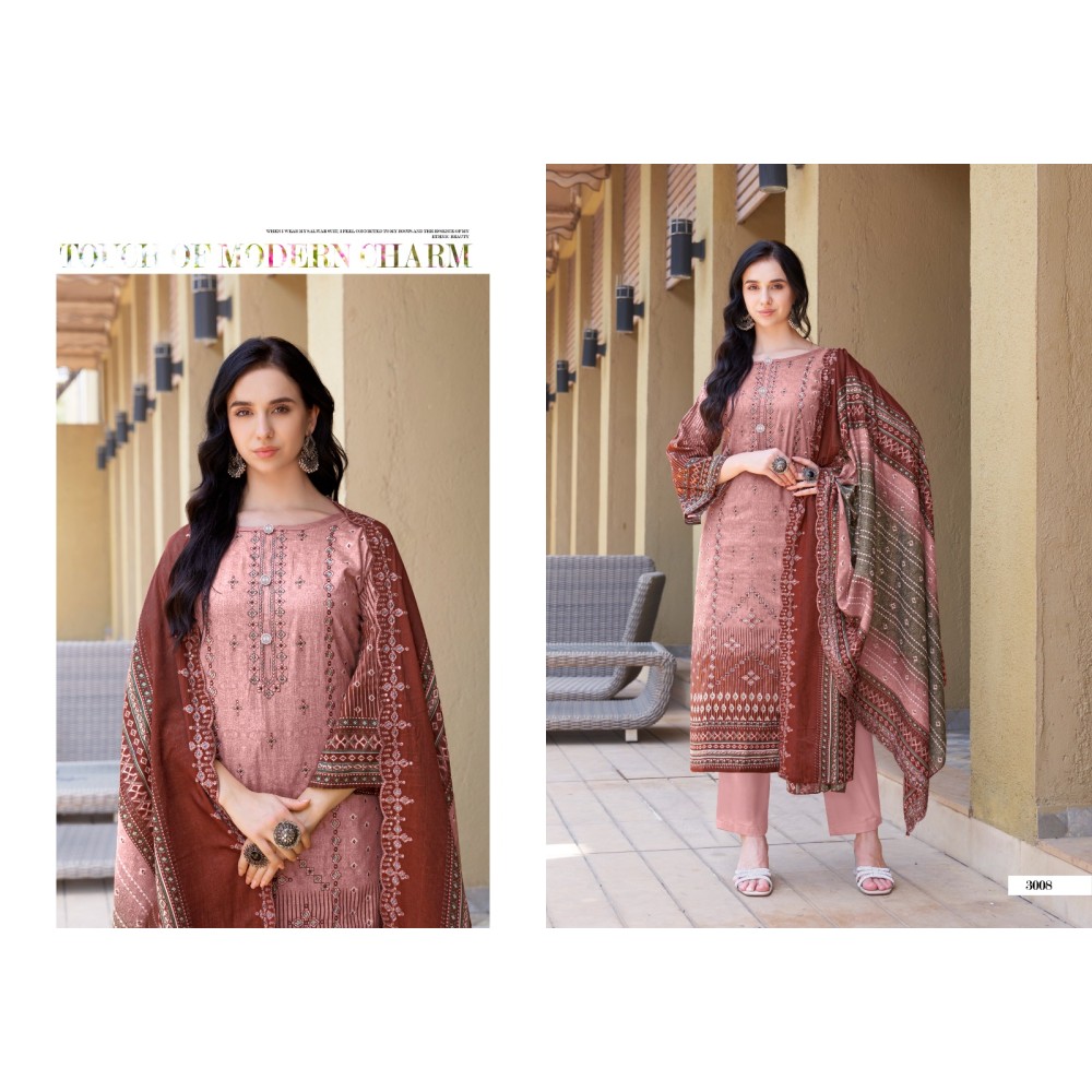 BEEN SAEED VOL 3 AMBICA TEX (Cotton dupatta)