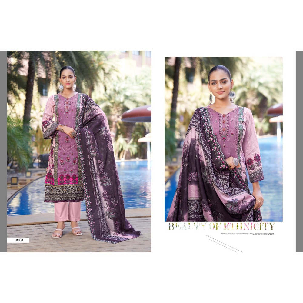 BEEN SAEED VOL 3 AMBICA TEX (Cotton dupatta)