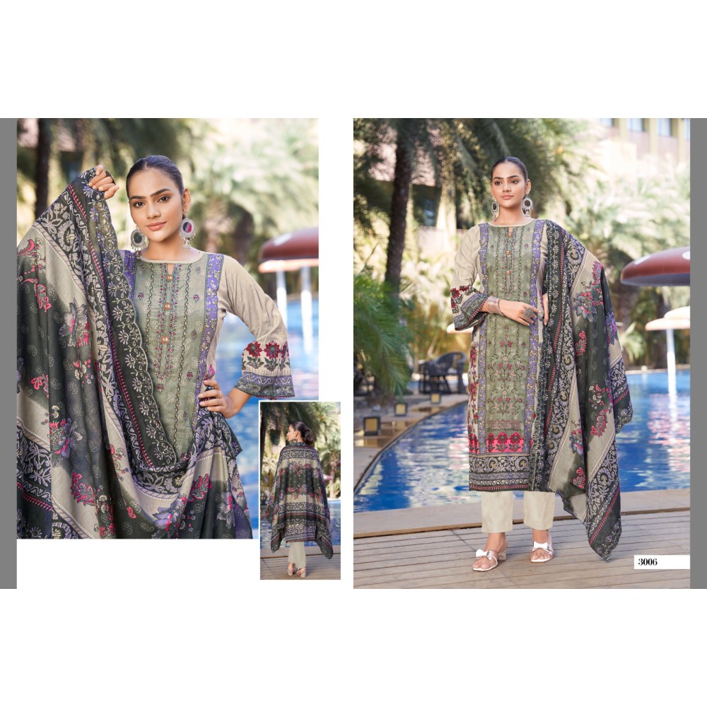 BEEN SAEED VOL 3 AMBICA TEX (Cotton dupatta)