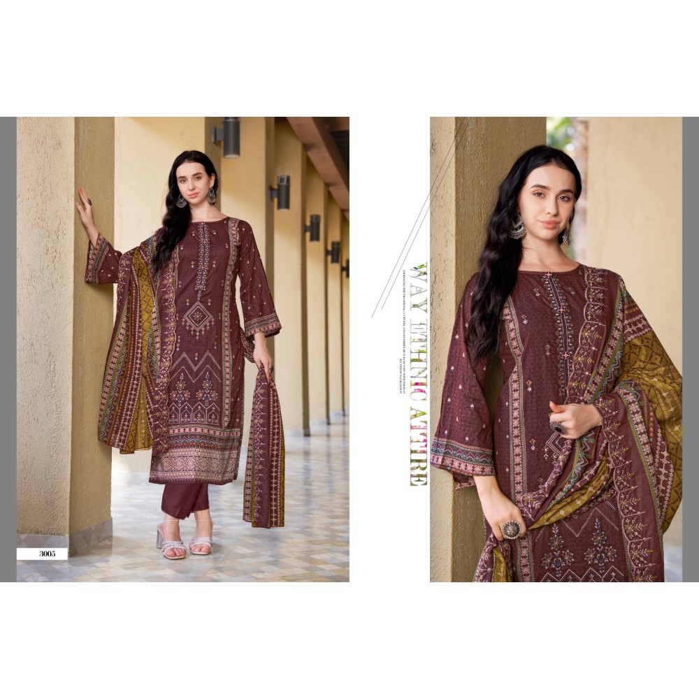 BEEN SAEED VOL 3 AMBICA TEX (Cotton dupatta)