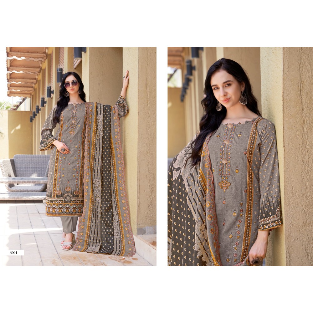 BEEN SAEED VOL 3 AMBICA TEX (Cotton dupatta)
