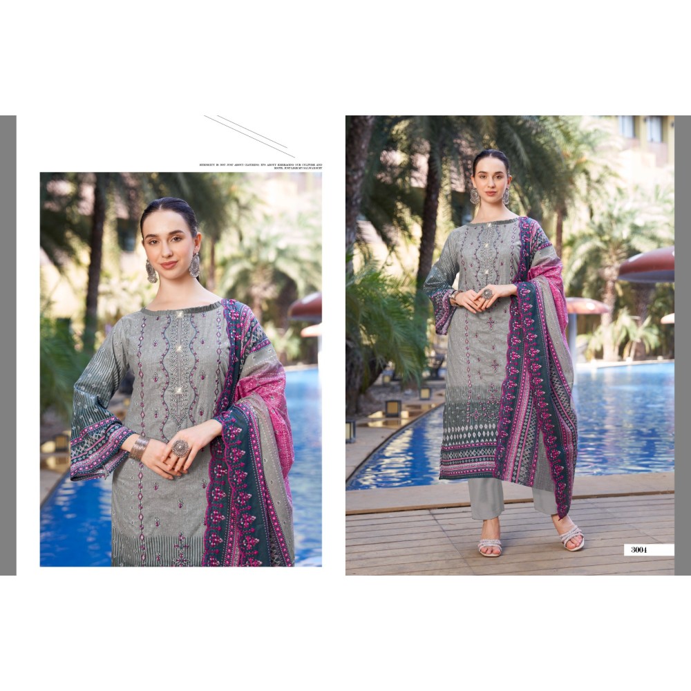 BEEN SAEED VOL 3 AMBICA TEX (Cotton dupatta)