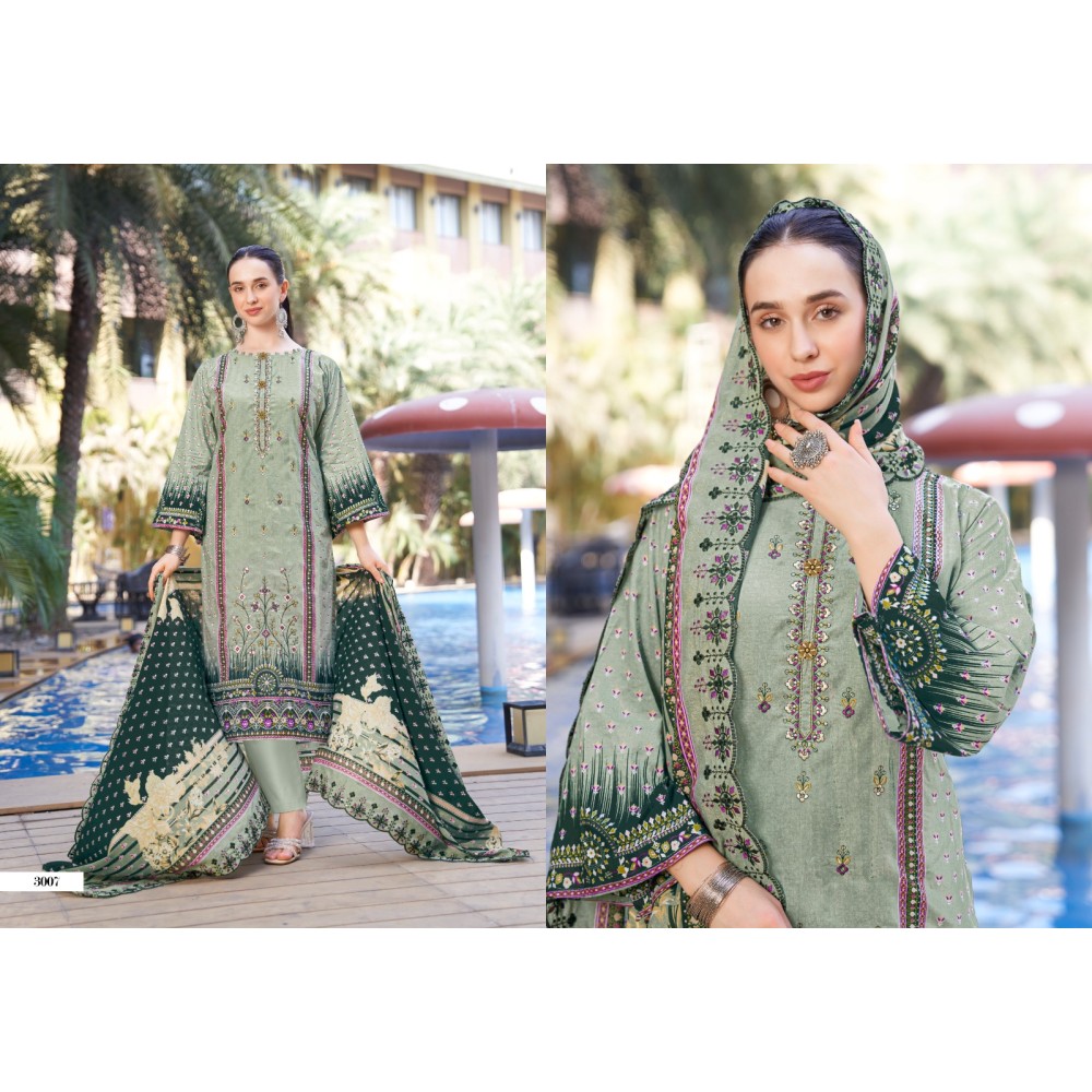 BEEN SAEED VOL 3 AMBICA TEX (Cotton dupatta)