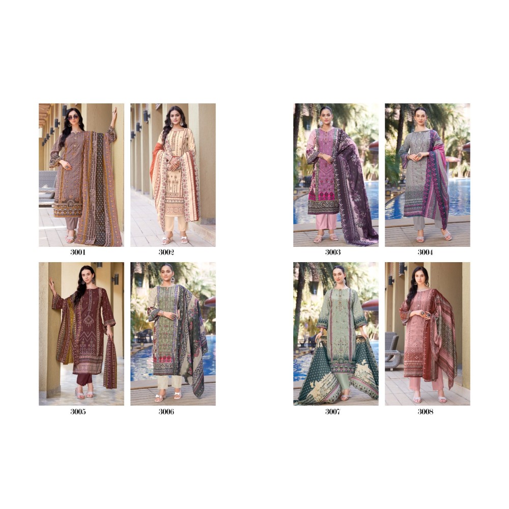BEEN SAEED VOL 3 AMBICA TEX (Cotton dupatta)