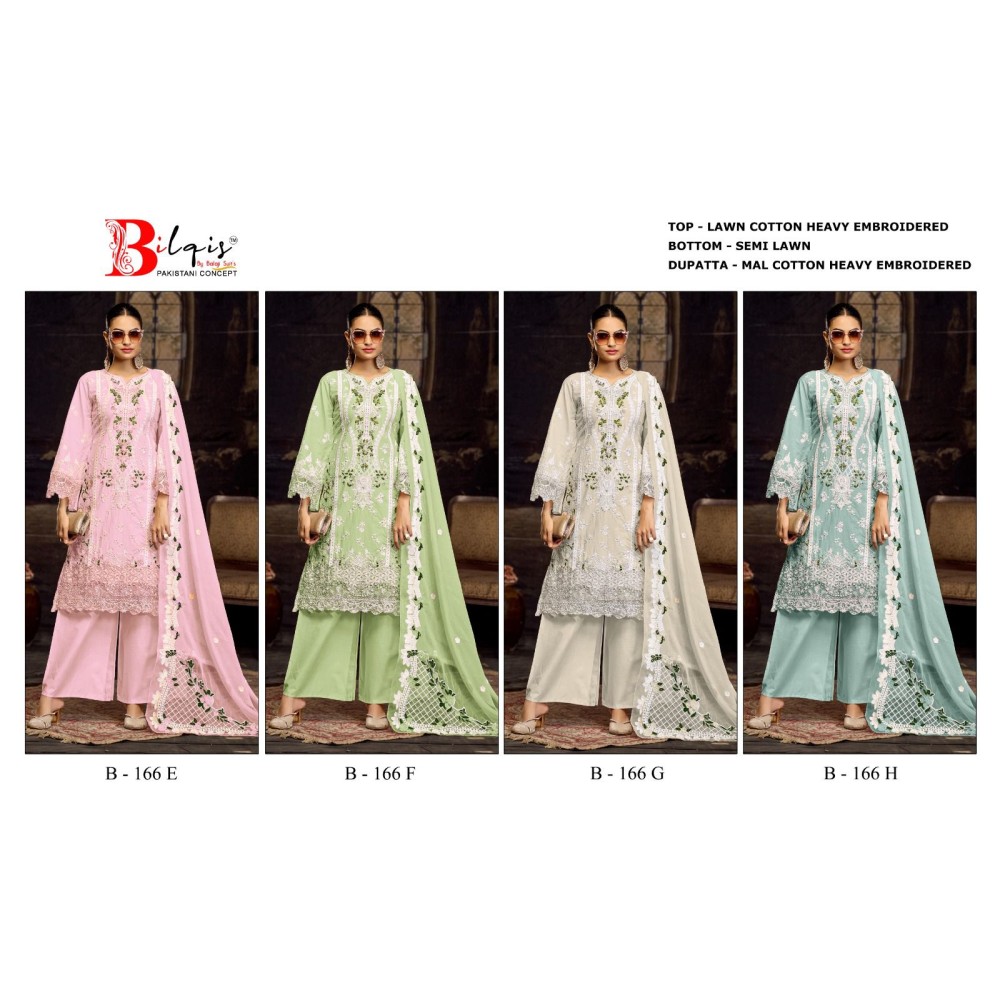 BILQIS B 166 EFGH (Cotton Dupatta)