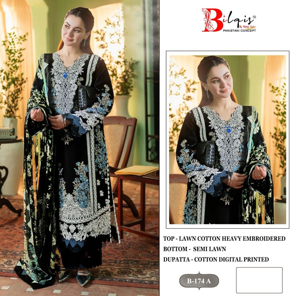 BILQIS B 174 ABCD (cotton Dupatta)